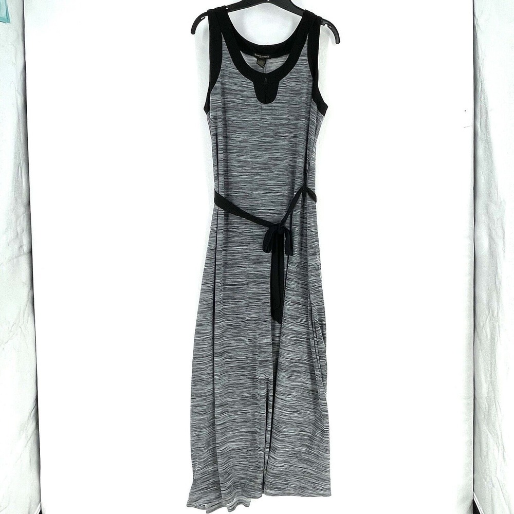 Susan Lawrence Maxi Dress Woman Size PXL Stretchy Sleeveless Keyhole Jersey Belt